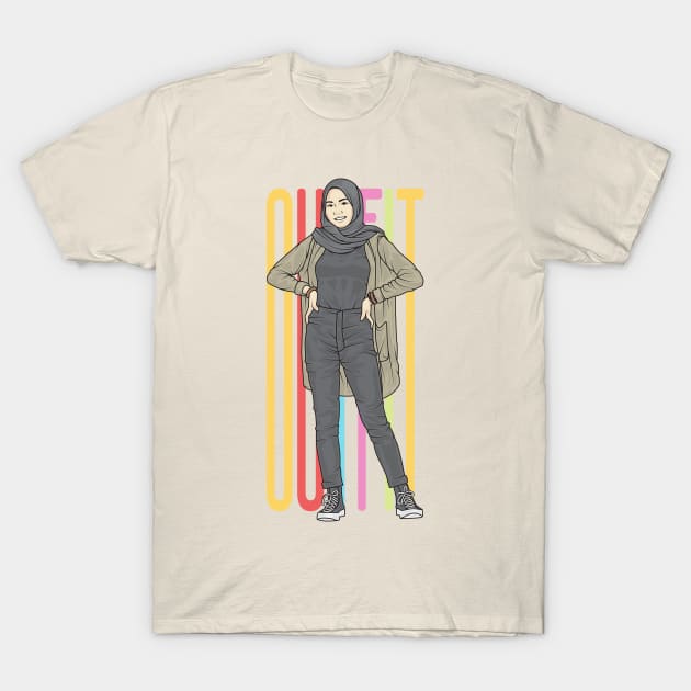 Beautiful Hijab Lady T-Shirt by crissbahari